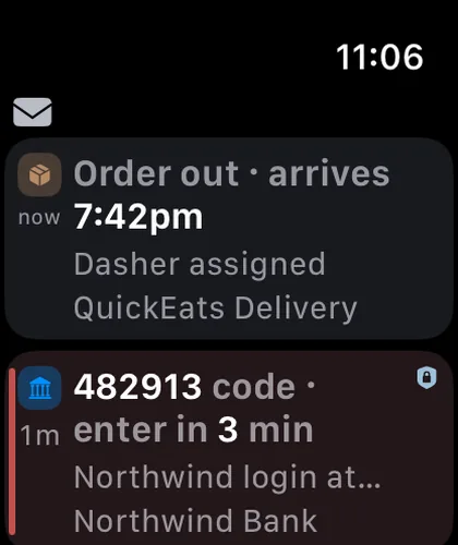 Apple Watch summary cards